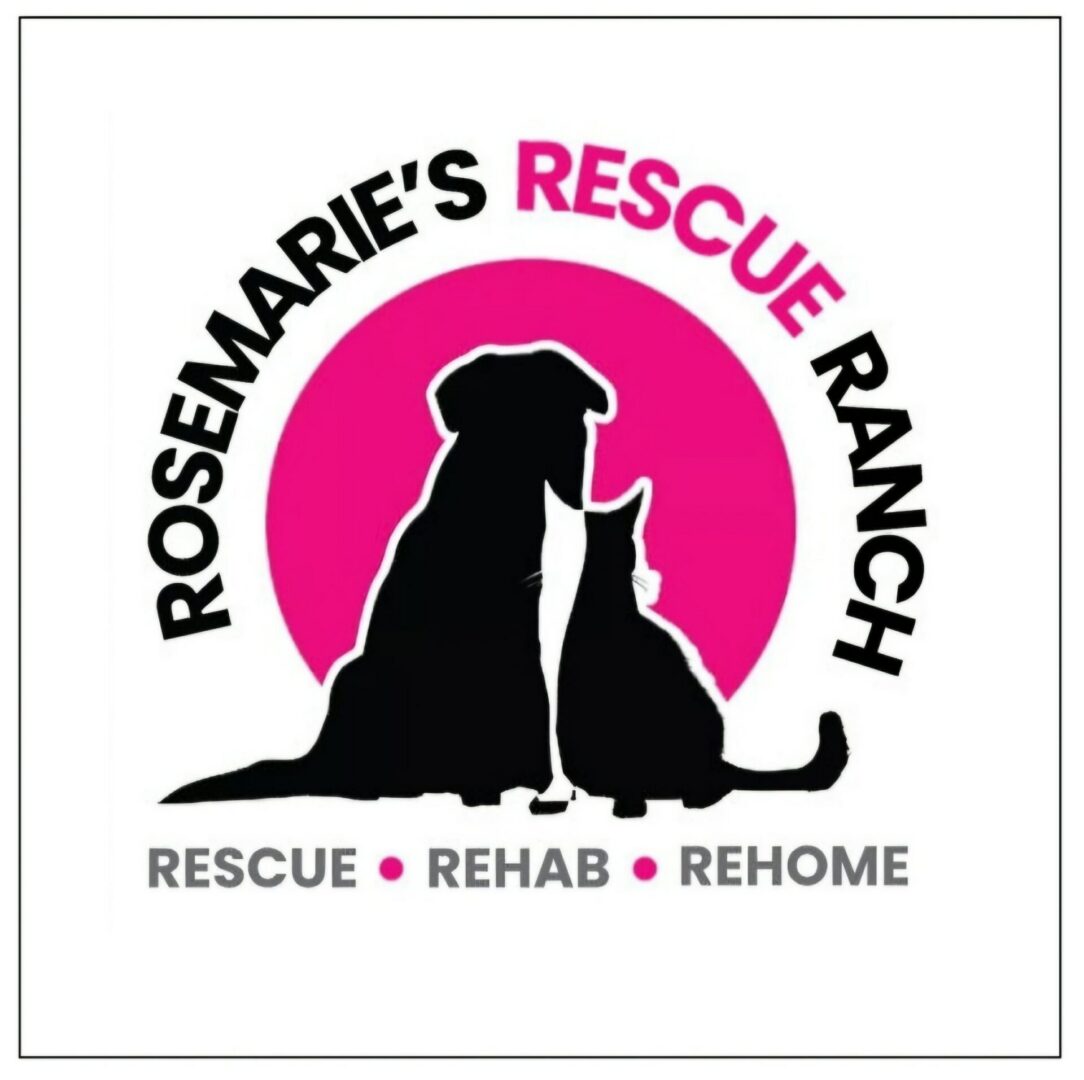 Dog and cat silhouette rescue ranch logo