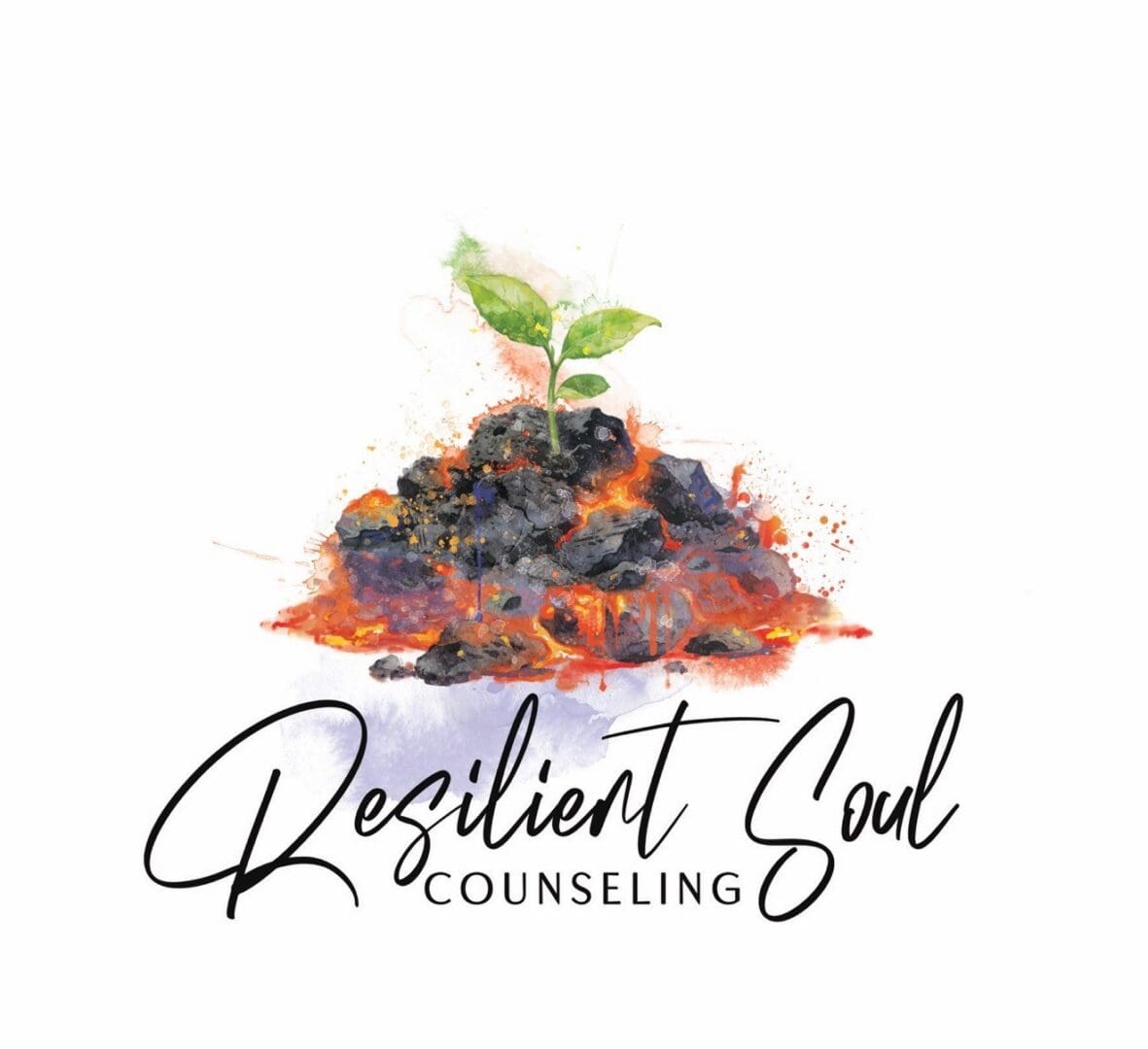 Resilient Soul Counseling logo with sprout