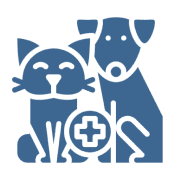 Veterinary care animal icons